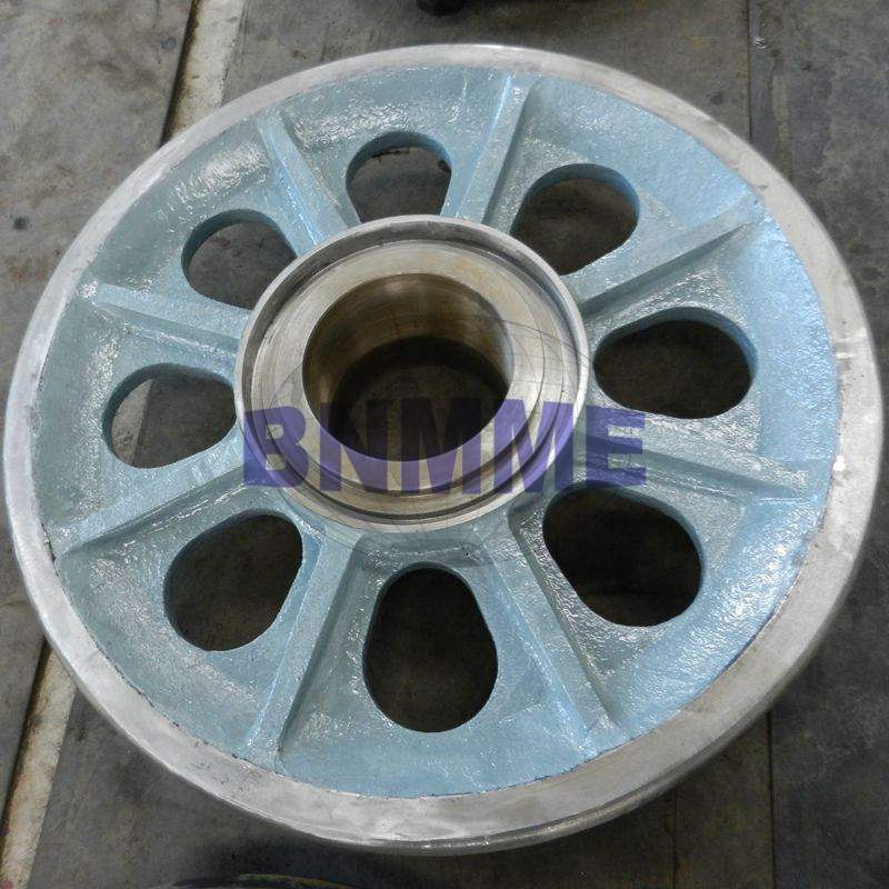 support wheel for heavy mining equipment